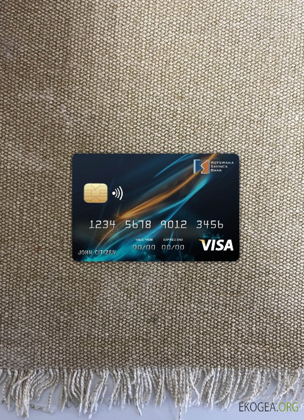 Photolook de la carte visa de la banque d'épargne du Botswana